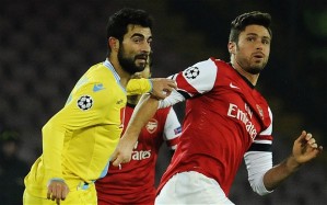 Olivier Giroud missed Arsenal's best chance of the night which may prove to be a bigger miss in the latter stages of the tournament.